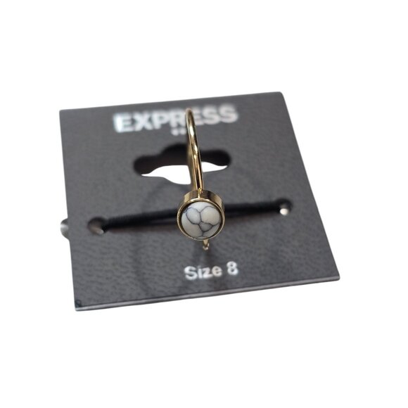 Express Women's Dainty Gold Plated Thin Ring Size 8 - Picture 2 of 3